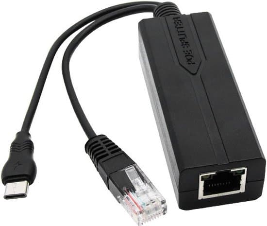 48V till 5V PoE splitteradapter med USB Type-C-kabel