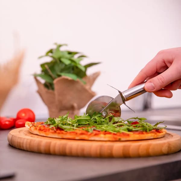 4-delt pizzaskærersæt i rustfrit stål