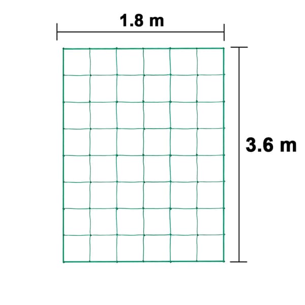 Växtnät, spaljé för klätterväxter, 1,8 x 3,6 meter