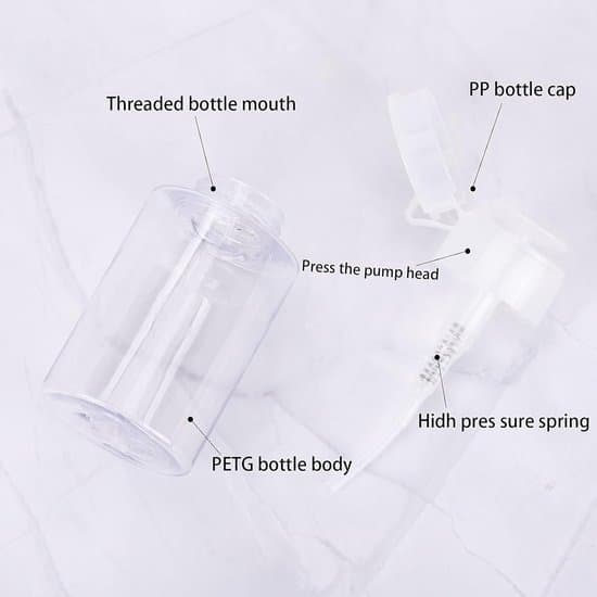 Kit - Pressdispenser - Påfyllningsbar kosmetisk push-pull dispenser - PP alkoholdispenser - Enknapps pressflaska med lock (150 ml)