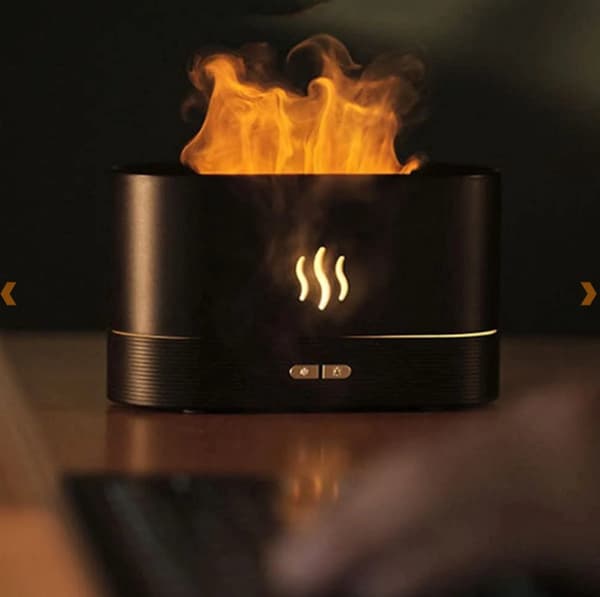 Aromaspridare - Luftfuktare - Aromaterapi - Flameffekt - Doftspridare - Atomizer - Regnbåge