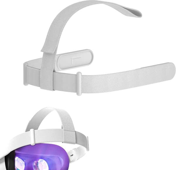Hovedbånd til Oculus Quest 2 headset, justerbart og udskifteligt VR headset tilbehør.