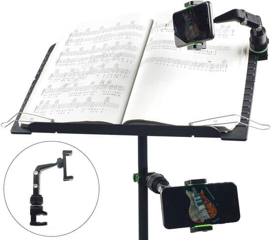 Gitarrmikrofonstativ, gitarrtelefonstativ, original nackklämma, notställ, lämplig för gitarrlektioner och handledningar, gråsvart.