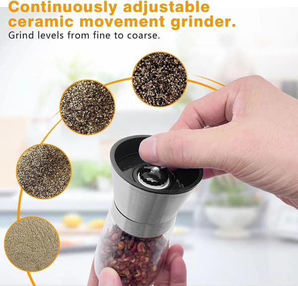 2-delat pepparkvarnset med justerbar grovhet - ergonomisk