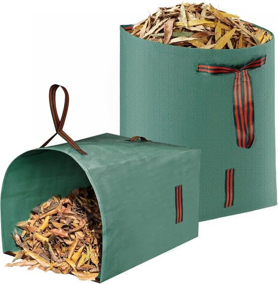53-Gallon Trädgårdsavfallspåsar, 2-pack Trädgårdsavfallspåsar – Med Trädgårdshandskar, Skjutbara Avfallspåsar