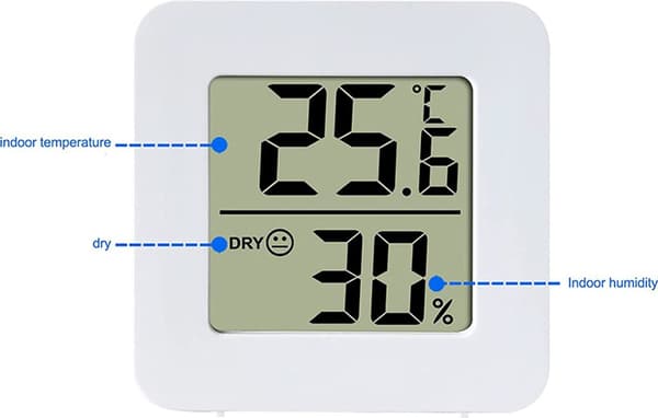 4-delad inomhustermometer, digital rumstermometer, smart LCD-hygrometer