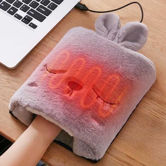 Genopladelig USB Kanin Håndvarmer & Opvarmet Musemåtte til Vinter