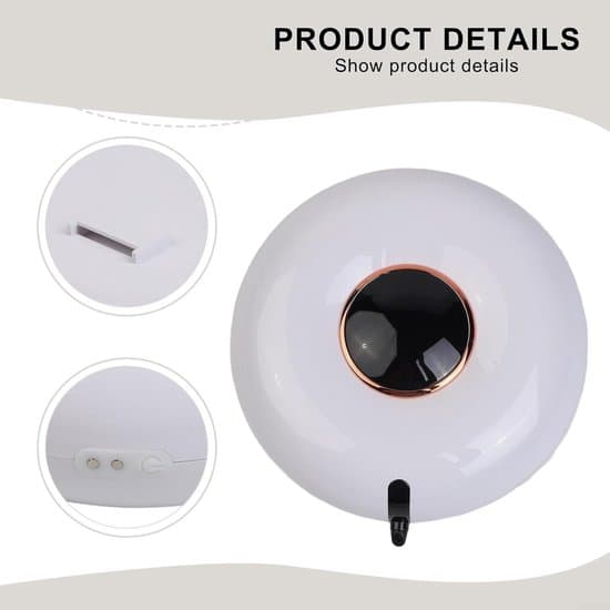 Genopladelig automatisk sæbedispenser, vægmonteret med display, 280 ml