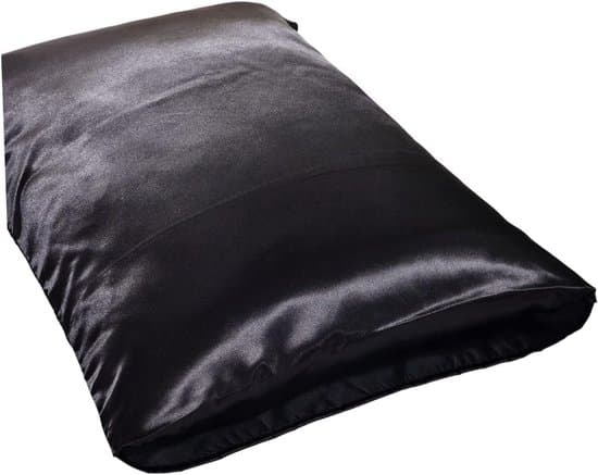 2-pak sorte 51x76cm satin silkebløde pudebetræk - med lynlås