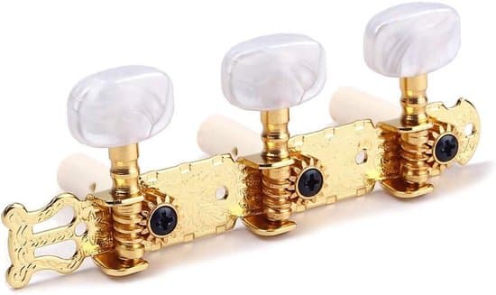 Gitarrstämmare - Stämskruvar för Klassisk Gitarr - 2-pack - Pärlemorvit - Stämskruvar - Lämplig för Klassiska Gitarrer