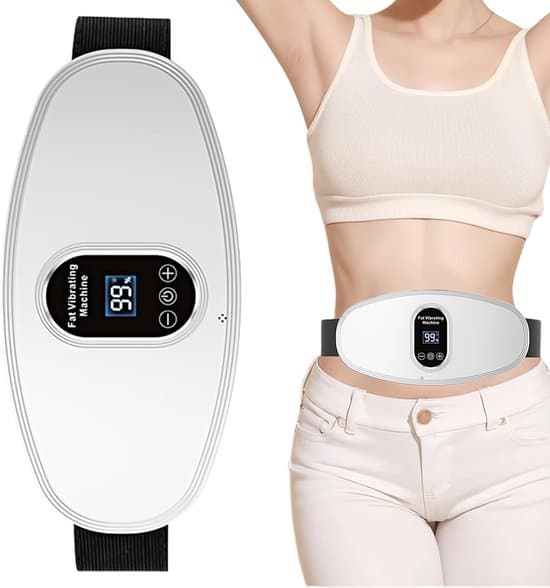 Mavemassager, 6-niveau justerbart massagebælte, smart LCD