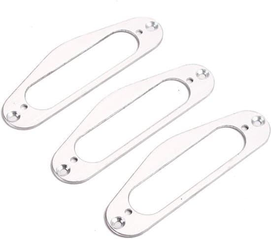 Metall enkelspolig pickup-sargplatta - Gitarrtillbehör - Silver - Ersättningsringar - Lämplig för gitarrprojekt