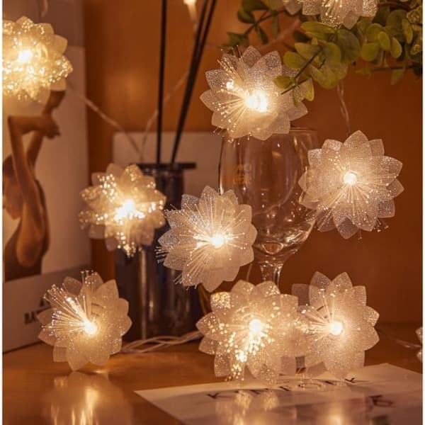 Lyskæde - 20 LED-lys - 3 meter - Hvid - Udendørs - Have