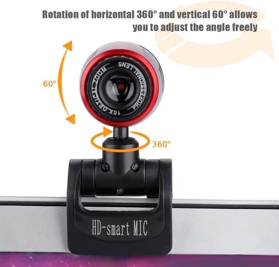 USB-webcam med mikrofon - HD-webcam med 360° rotation og autofokus