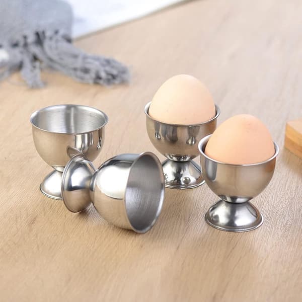 Äggkoppar, 6-pack, Äggkoppar, Rostfritt Stål, Servis/Köksutrustning, Köksaccessoarer, Servisaccessoarer, 4.7*4.8 cm, Silver