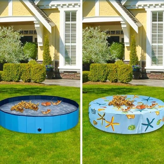 Runt poolskydd - Poolskydd - Skyddar poolen - Justerbar dragsko - 122cm - Blå