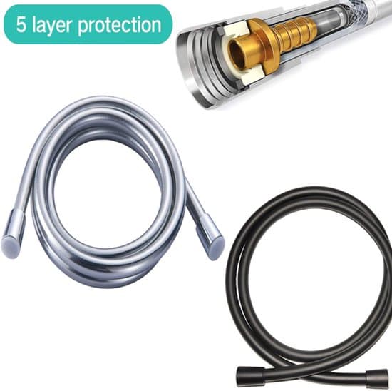 150 cm Universal G1/2\" Anti-Tangle Rustfrit Stål Bruseslange - Sølv