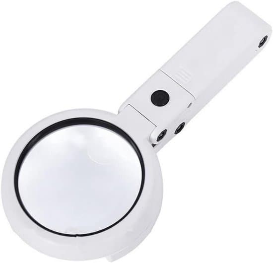 USB Uppladdningsbart Vikbart Förstoringsglas med 8 LED (5x/11x)