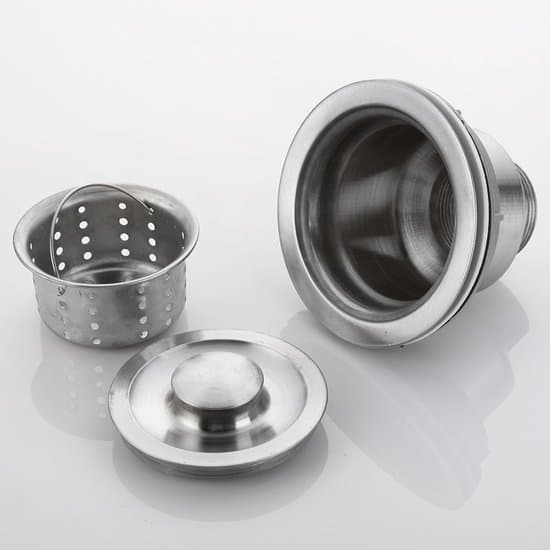 Køkkenvask stenfilter, Med håndkurv og adapter - Sølv