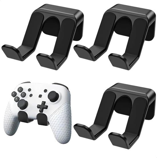 stykker selvklæbende vægbeslag til spilcontroller, gamepad og hovedtelefonholder til PS5/PS4/Xbox/Switch