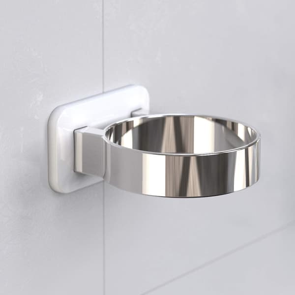 2-delad hårtorkshållare, badrumsskåpsdörr hårtorkshållare, väggmonterad hårtorkshållare - extra stor ram (silver)