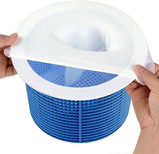 30-pak poolskimmerfilterovertræk, ultrafin nylon, hvid