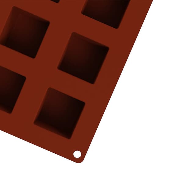 Firkantede silikoneforme, 2-pak mousse kage bageforme, velegnet til desserter og cheesecakes.