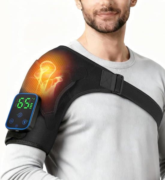 Trådløs elektrisk skulder varmepude - App & Touchscreen - Sort