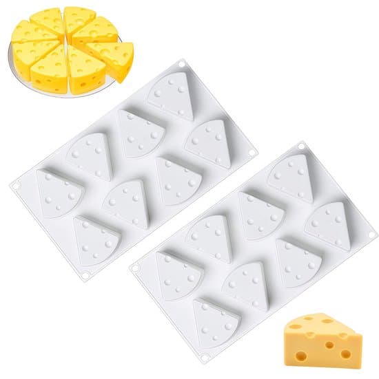 2-delat 8-håls vitt silikonformset för mousse och cheesecake