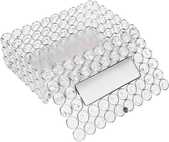 Kristallvävnadslådhållare för badrum och bord - rektangulär design