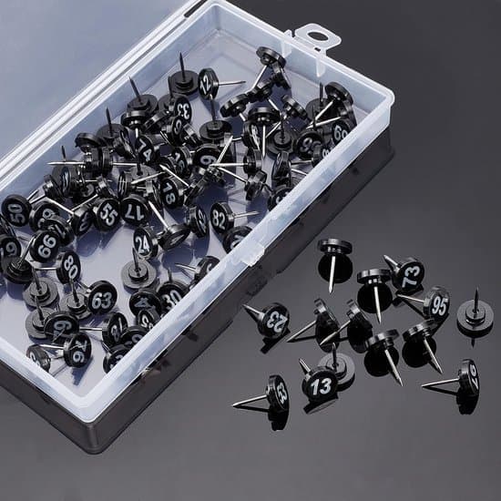 100-pak sorte 11 mm x 16 mm småhovede markeringstegnestifter til opslagstavler