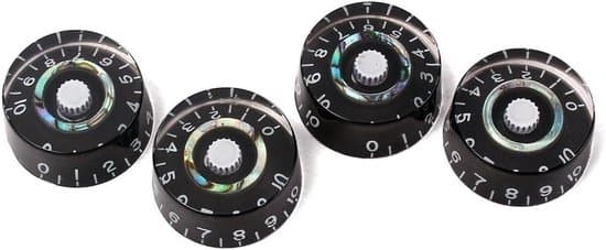 Gitarrkontrollrattar - Elgitarr - Tonvolymkontrollratt - 4-pack (Svart)
