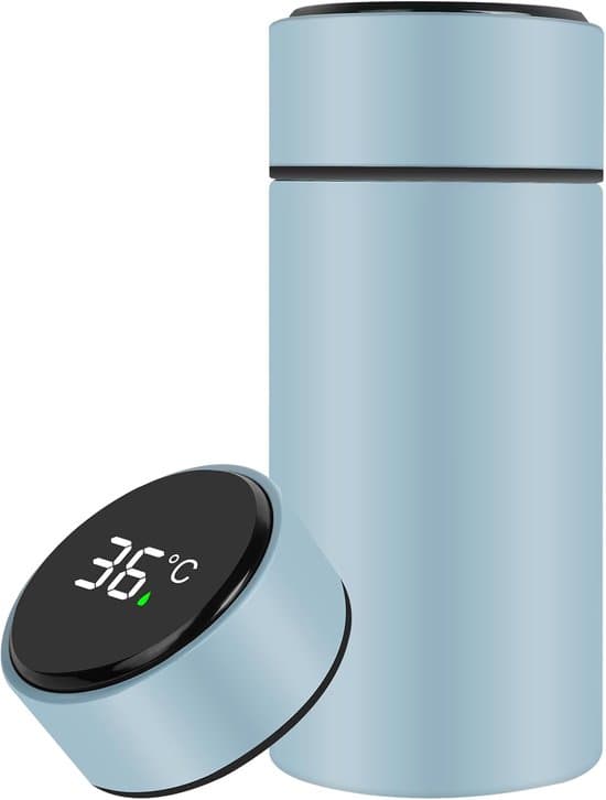 200 ml mini termosflaska, isolerad vattenkopp i rostfritt stål med LED-display