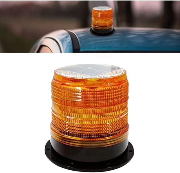 LED Advarselslys - Orange Strobe - Magnetisk