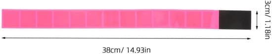 6-pack 38 cm reflekterande cykelshorts säkerhetsklämmor och remmar