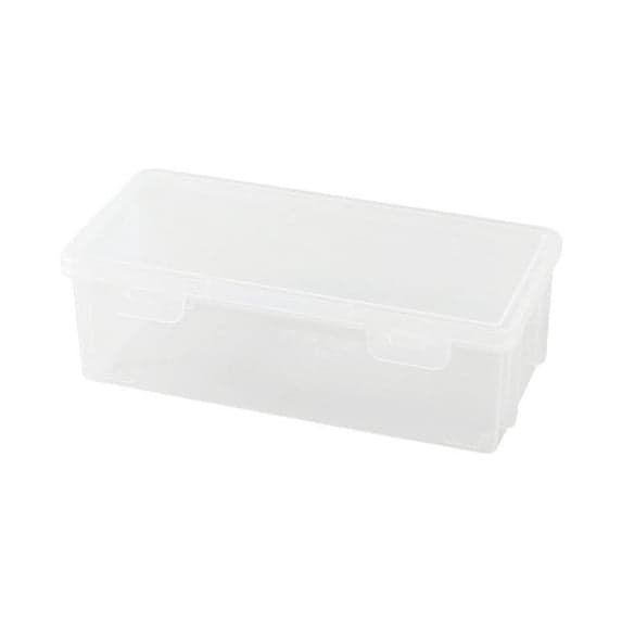Extra stor plastpennfodral stapelbar halvtransparent låda