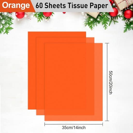 50 ark orange presentpapper (35x50cm) Bulkförpackning för DIY-hantverk