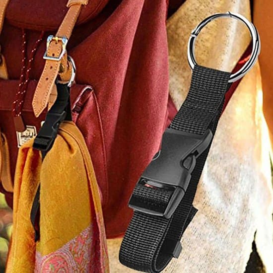 2-pak 16 cm justerbare bagagestropper og tøjsikringsstropper - Sort