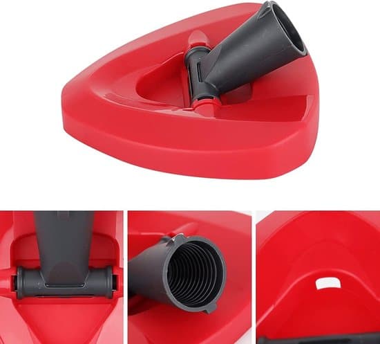 Ersättningsmopphuvud för Vileda/Cedar mikrofibermopp med dubbelspårssystem, plastbaslock och tillbehör för triangulär mopp
