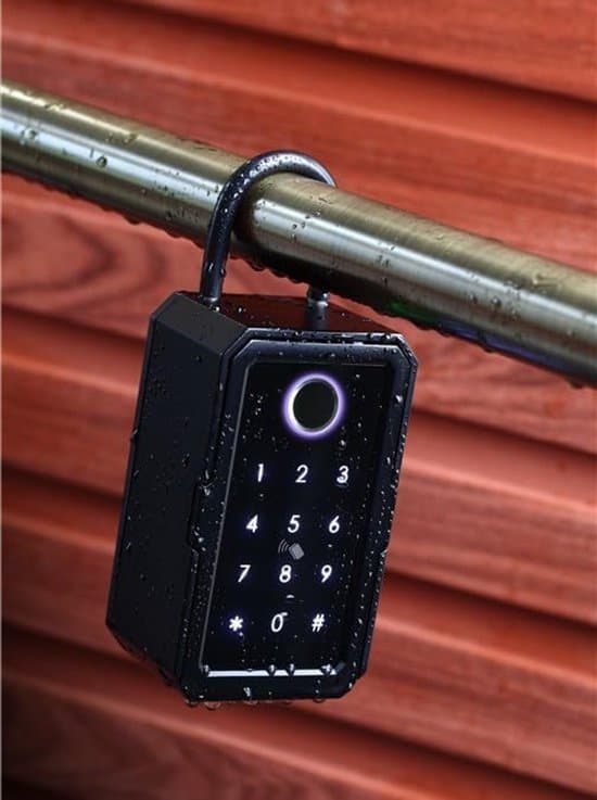 Nøgleboks – Smart med Bluetooth, kodelås, sikkerhedsboks, egnet til udendørs brug