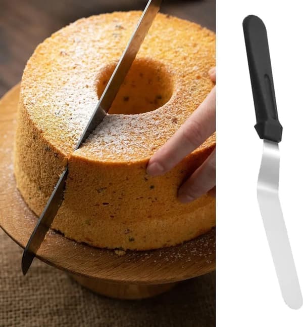 Vinklet kagespatel, 2-pak klinger i rustfrit stål
