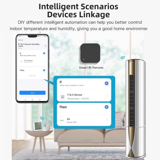 Smart WiFi temperatur- och fuktighetssensor med klocka, Tuya/Alexa