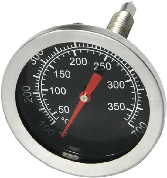 Termometer til kulgrillryger – 52 mm ovntermometer til pizza – rustfrit stål – reservedele til grill