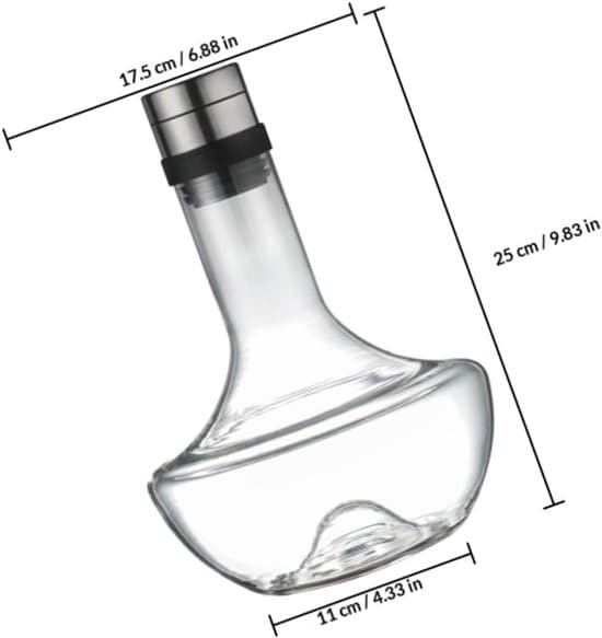 1000 ml munblåst vinkaraff – snabb luftare och böjd halkfri form – elegant vinpresentation