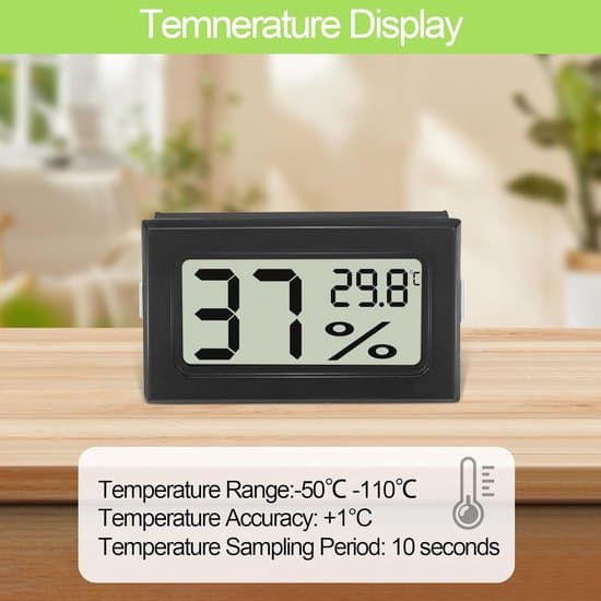 8-delad digital inomhustermometer och hygrometer-set - kompakt och tydlig display