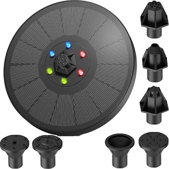 17-dele solfontænesæt - Med LED-lys - 16 cm diameter