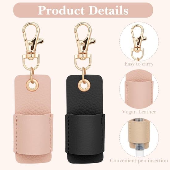 Penholder, Penloop, penneclips, penneclips, 4 stk., Sort + Pink + Abrikos + Hvid