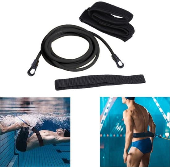 4-meter statisk svømme-modstandsbånd (sort)