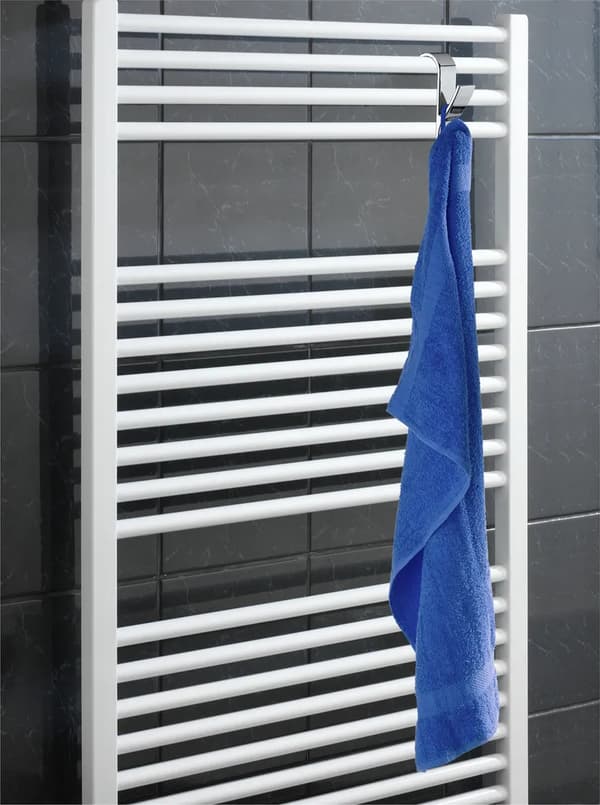 Runda radiator krokar, förkromade, set om 4