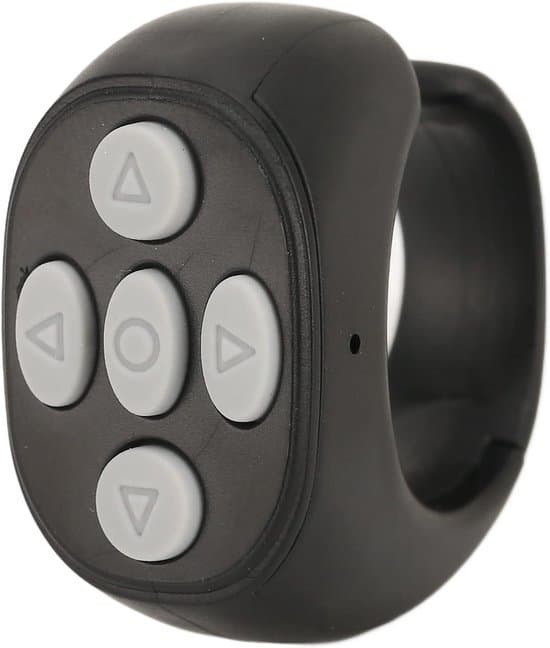 Trådlös Bluetooth-fjärrkontrollring för scrollning och kamerakontroll | iOS & Android
